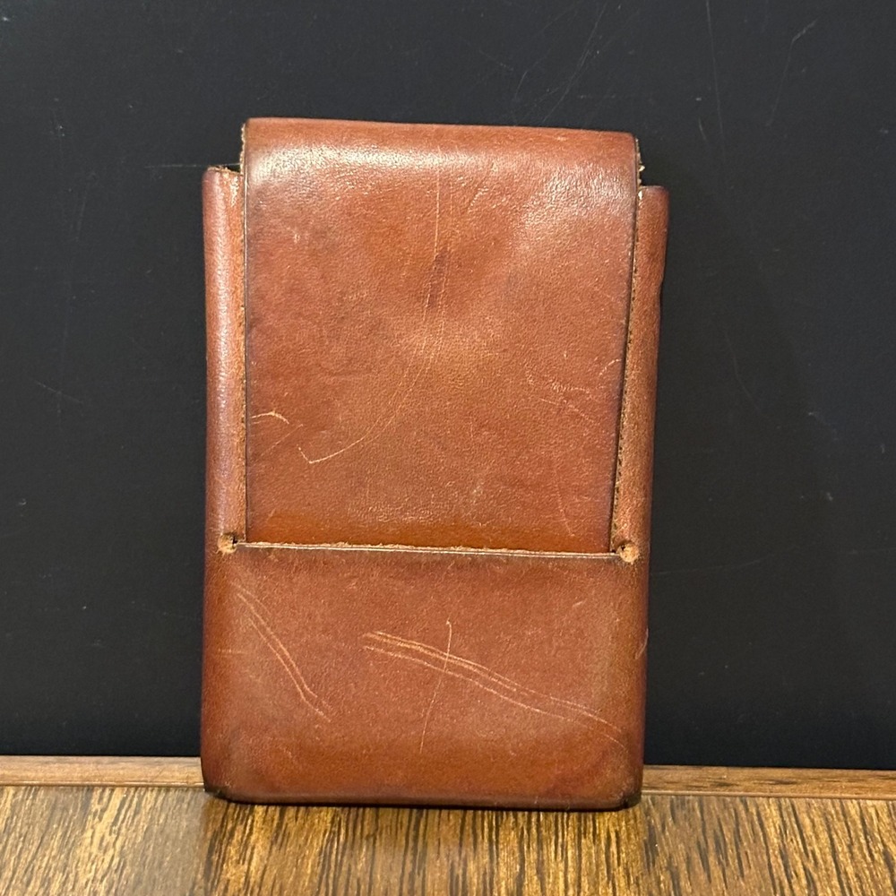 Lost Dutchman Leather Card Holder Wallet Brown Origami Fold Minimalist